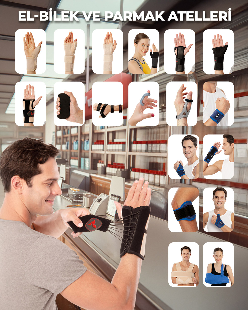 Ortopedik Ürünler / El-bilek ve Parmak Atelleri